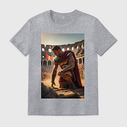 Футболка хлопковая мужская Спартак в Колизее, цвет: меланж