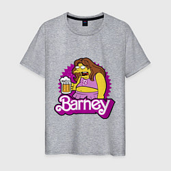 Футболка хлопковая мужская Barney with beer, цвет: меланж