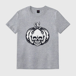 Футболка хлопковая мужская Dead pumpkin, цвет: меланж