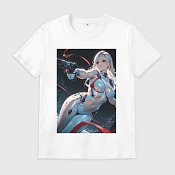 Мужская футболка Девушка-наемница