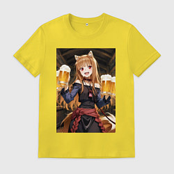 Мужская футболка Волчица Холо с кружками пива