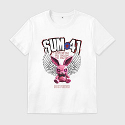 Мужская футболка Sum 41 розовый кролик