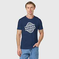 Футболка хлопковая мужская Nirvana rock, цвет: тёмно-синий — фото 2
