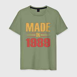 Мужская футболка Сделано в 1989 сепия