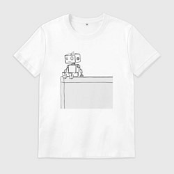 Мужская футболка Одинокий робот