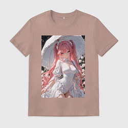 Мужская футболка Принцесса сидит под зонтиком