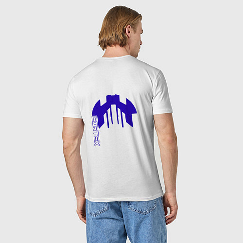 Мужская футболка Cortex синий aneurism iv / Белый – фото 4