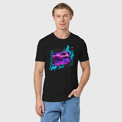 Футболка хлопковая мужская Universe, цвет: черный — фото 2