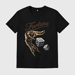 Футболка хлопковая мужская Рука с когтями и игральные кости, цвет: черный