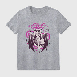Футболка хлопковая мужская Lost Girl,Y2K стиль, цвет: меланж