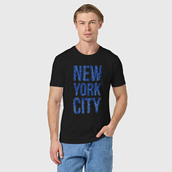 Футболка хлопковая мужская Blue New York City, цвет: черный — фото 2
