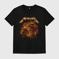 Футболка хлопковая мужская Metallica Funny Monster, цвет: черный