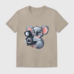 Мужская футболка Коала фотограф