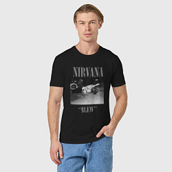 Футболка хлопковая мужская Nirvana blew, цвет: черный — фото 2