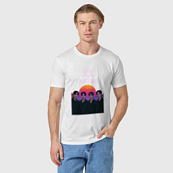 Футболка хлопковая мужская Astro retro, цвет: белый — фото 2