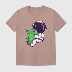 Мужская футболка Космонавт и доллары