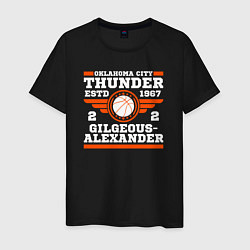 Футболка хлопковая мужская Shai - Oklahoma Thunder, цвет: черный