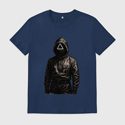 Мужская футболка Игра в кальмара - черный страж