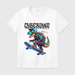 Мужская футболка Cyber Dino - skateboarding