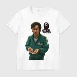 Мужская футболка Игра в кальмара - игрок 456 с кубиками