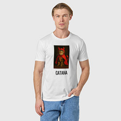 Футболка хлопковая мужская Catana, цвет: белый — фото 2