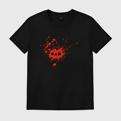 Футболка хлопковая мужская Bloody squid game, цвет: черный