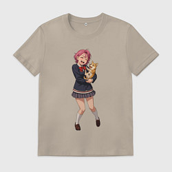 Мужская футболка Дандадан Сиратори Айра с собачкой