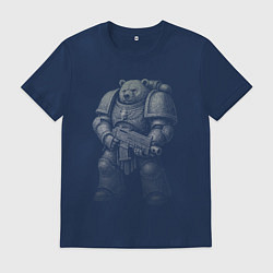 Мужская футболка Мишка космодесантник
