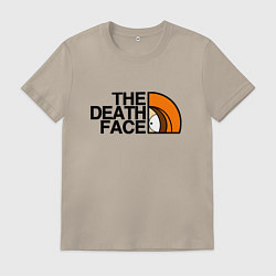 Футболка хлопковая мужская Кенни лицо смерти, цвет: миндальный