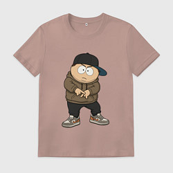 Мужская футболка Эрик Картман одет как подросток