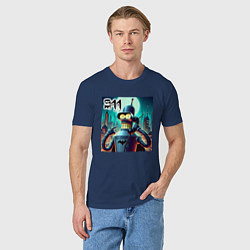 Футболка хлопковая мужская Бендермен оператор службы спасения, цвет: тёмно-синий — фото 2