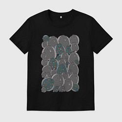 Футболка хлопковая мужская Камбала, цвет: черный