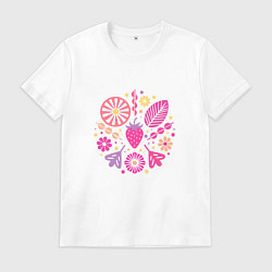 Мужская футболка Ягоды абстракция