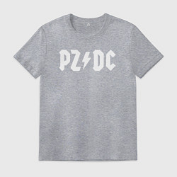 Футболка хлопковая мужская PZ DC - AC DC, цвет: меланж