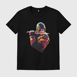 Футболка хлопковая мужская Scorpion - Mortal Kombat, цвет: черный