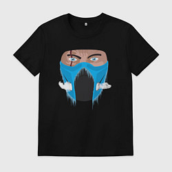 Футболка хлопковая мужская Sub-zero face - Mortal Kombat, цвет: черный
