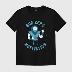 Футболка хлопковая мужская Sub-zero motivation - Mortal Kombat meme, цвет: черный