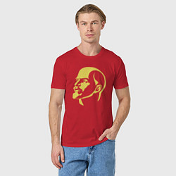 Футболка хлопковая мужская USSR Lenin, цвет: красный — фото 2