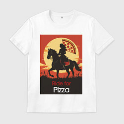 Мужская футболка Ride for pizza