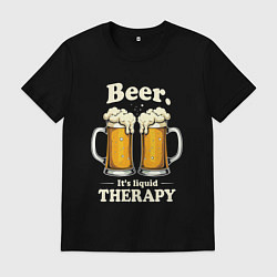 Мужская футболка Beer its liquid therapy