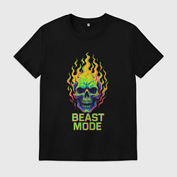 Футболка хлопковая мужская Beast mode, цвет: черный