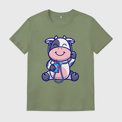 Мужская футболка Музыкальная коровка