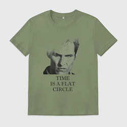 Мужская футболка Time is a flat circle - true detective