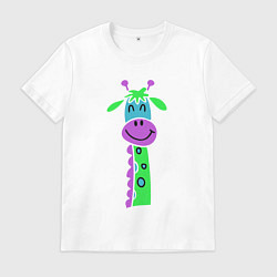 Мужская футболка Разноцветный жираф