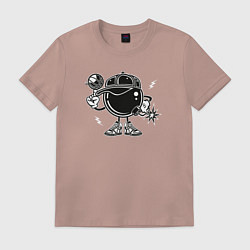 Футболка хлопковая мужская Bomb basketball, цвет: пыльно-розовый