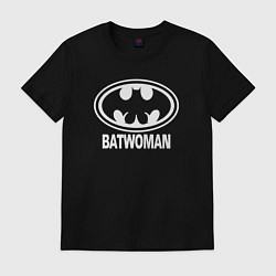 Футболка хлопковая мужская Batwoman, цвет: черный