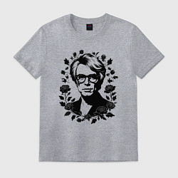 Мужская футболка Энди Уорхол в цветочном обрамлении