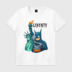Мужская футболка Batman and statue of Liberty - ai art fantasy