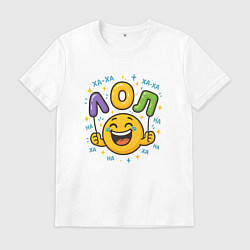 Мужская футболка Лол смайлик