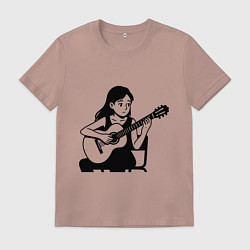 Мужская футболка Классическая гитаристка аниме